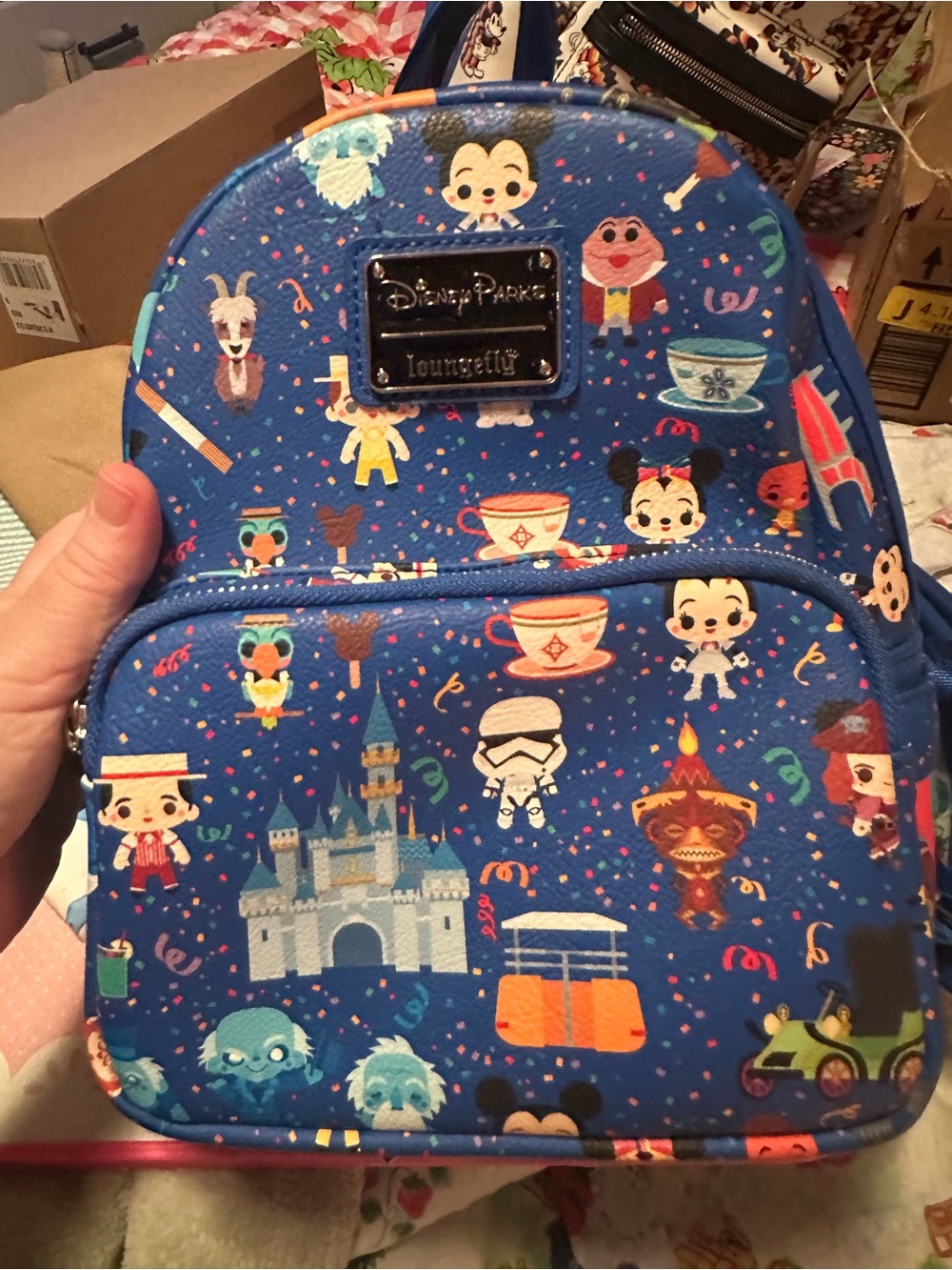 Disney Parks Loungefly Kids Blue Character Mini Backpack